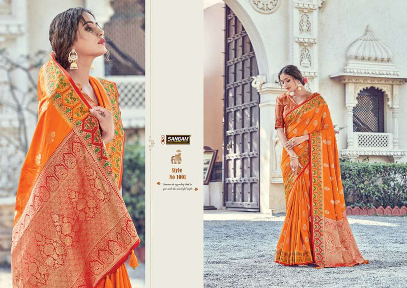 Sangam Prints Presents Chand Chakori With Heavy Work Zari Weaving Soft Silk Designer Traditional Wear Saree