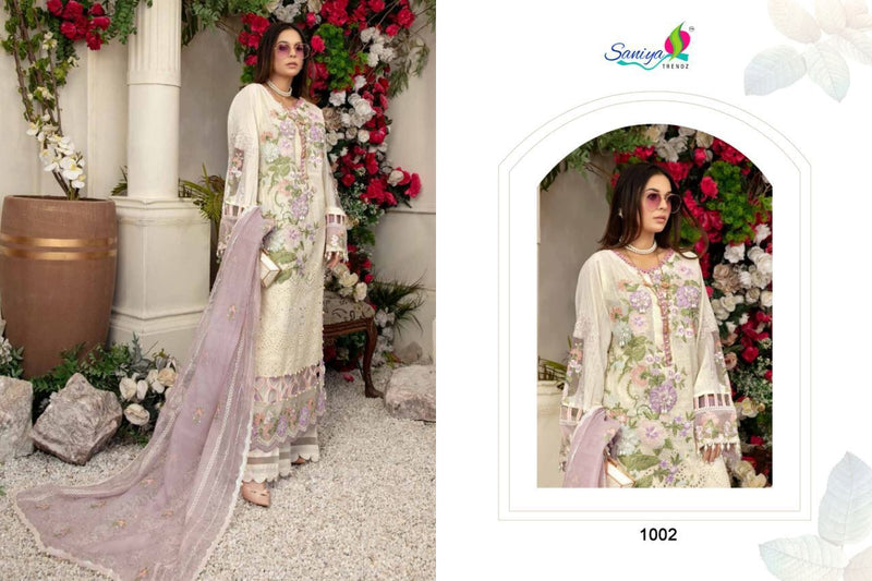 Saniya Trendz Adan Libaas Faux Georgette Chicken Work Sawlar Kameez