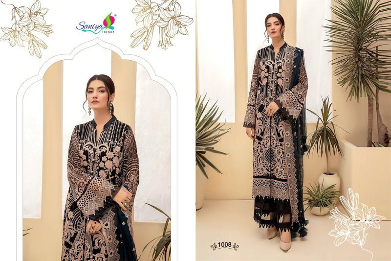 Saniya Trendz Blockbuster Vol 1 Faux Georgette With Heavy Embroidery
