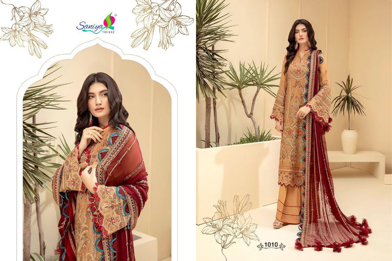 Saniya Trendz Blockbuster Vol 1 Faux Georgette With Heavy Embroidery