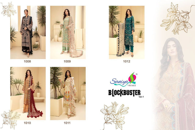 Saniya Trendz Blockbuster Vol 1 Faux Georgette With Heavy Embroidery