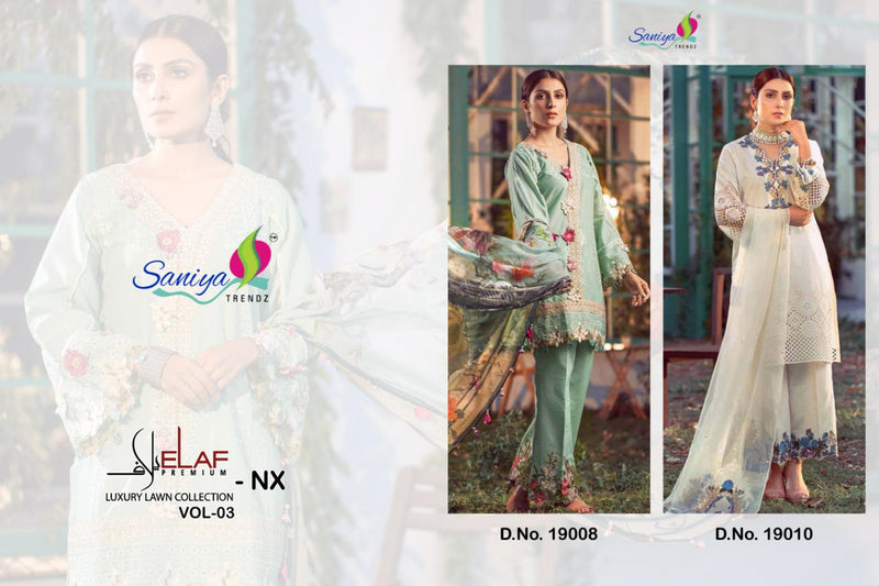Saniya Trendz Elaaf Vol 3 Nx Cambric Cotton Designer Salwar Kameez