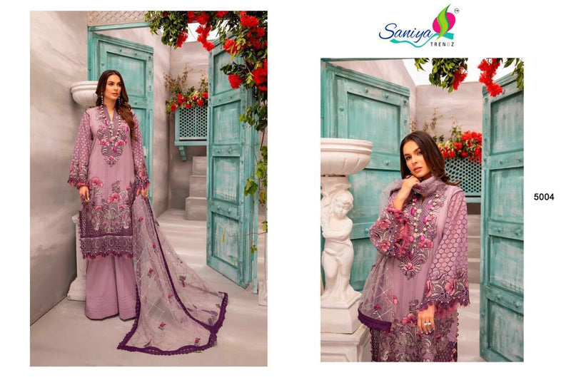 Saniya Trendz Launch Adan Libas Vol 2 Cambric Chickenkari Work Cotton With Embroidery Patch Designer Salwar Kameez