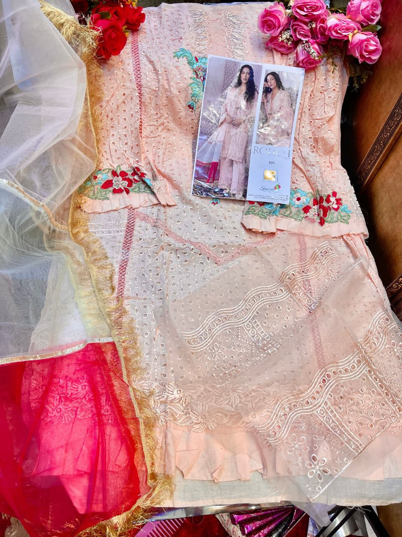 Saniya Trendz Rouch Vol 9 Pure Cambric Embroidered Pakistani Salwar Kameez
