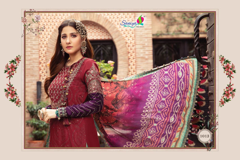 Saniya Trendz Satin Collection Vol 5 Faux Georgette With Heavy Embroidery work