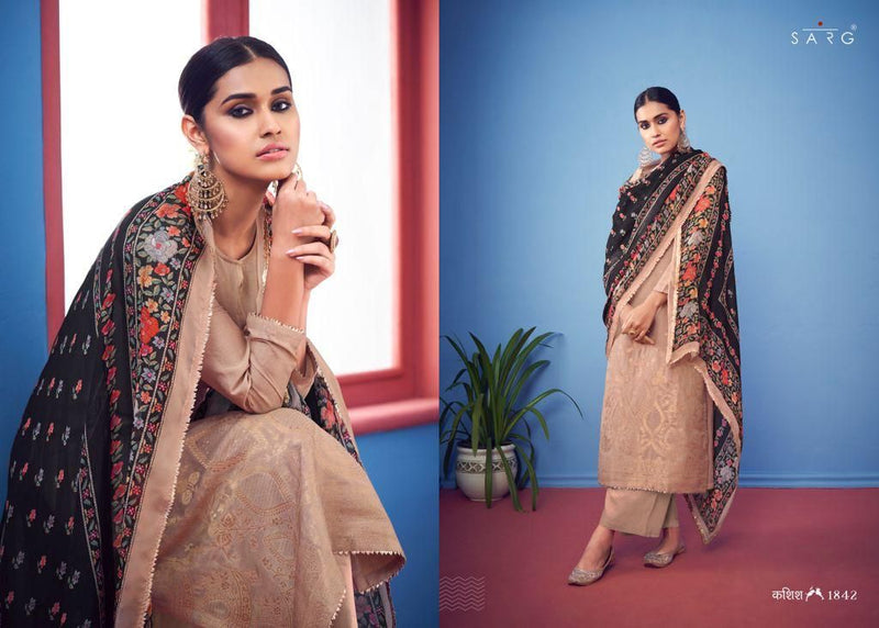 Sarg Fashion Kasish Jacquard Front With Pure Russian Silk Salwar Suit