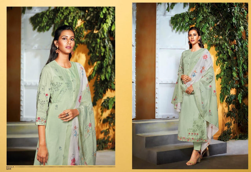 Sarg Presents Zynab Cambric Fancy Digital Printed Exclusive Embroidery Work Casual Wear Salwar Kameez