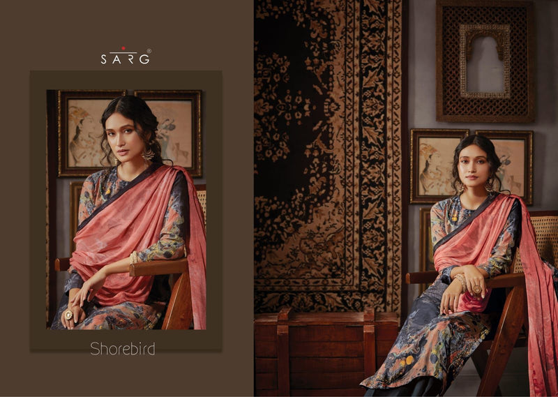 Sarg Shoebird Kashmiri Silk Digital Print With Handwork Salwar Suit