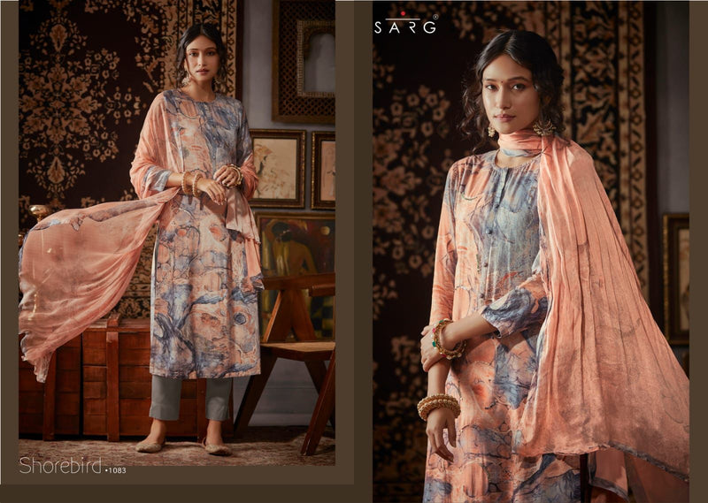 Sarg Shoebird Kashmiri Silk Digital Print With Handwork Salwar Suit