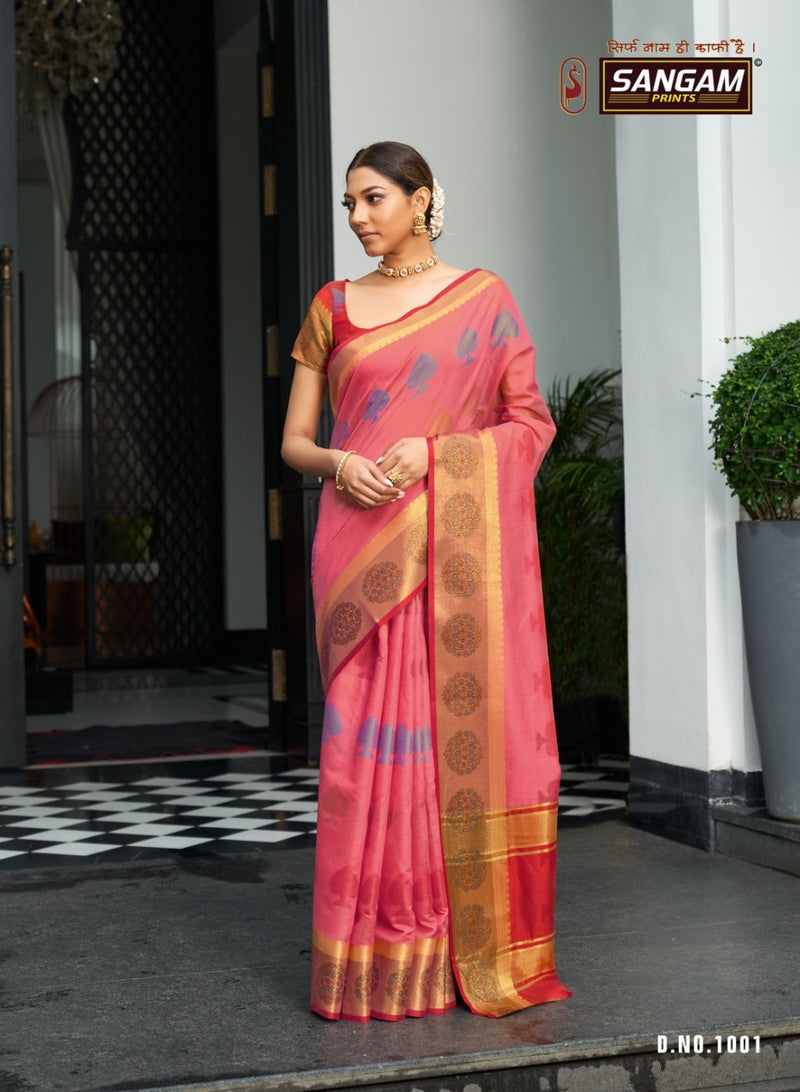 Sargam Prints Swarna Cotton Zari Weaving Saree