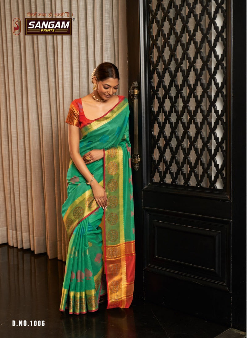 Sargam Prints Swarna Cotton Zari Weaving Saree