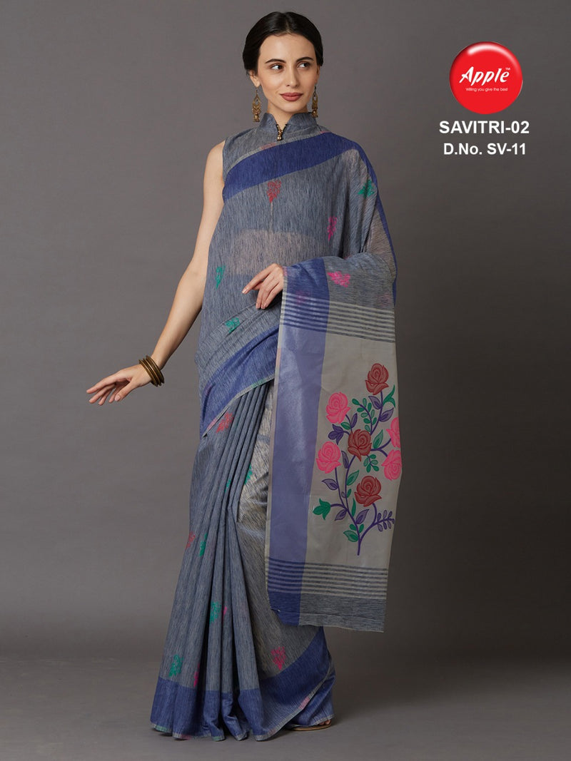 Apple Creation Savitri Vol 1 And 2 Resham Weaving Fancy Designer Sarees In Cotton Silk
