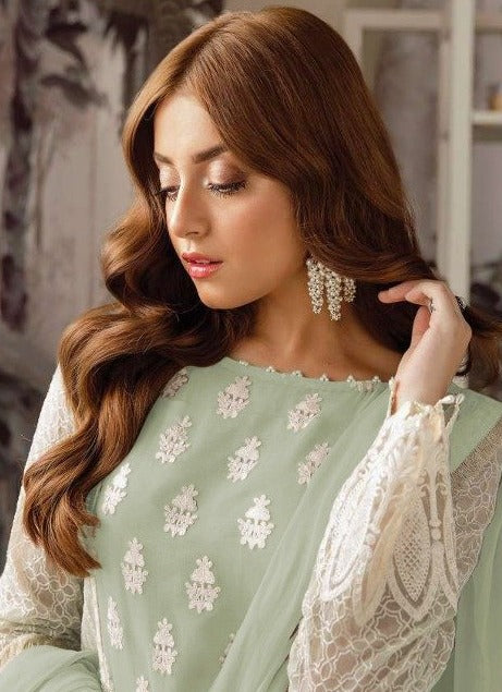 Scarlet 1003 B Georgette With Heavy Embroidery Work Casual Wear Pakistani Salwar Kameez