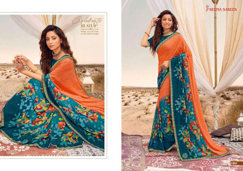 Seema Saree Dhamaaka Vol 5 Renial Siroski Printed Regular Wear Exclusive Designer Sarees