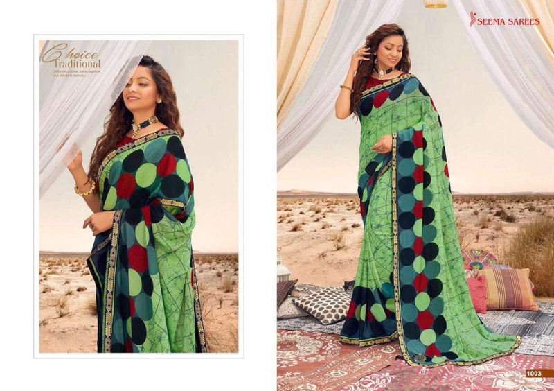 Seema Saree Dhamaaka Vol 5 Renial Siroski Printed Regular Wear Exclusive Designer Sarees