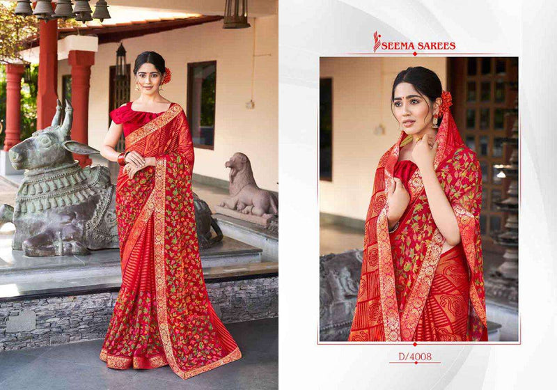 Seema Saree Rupa Vol 2 Chiffon Brasso Printed Exclusive Designer Fancy Regular Wear Sarees