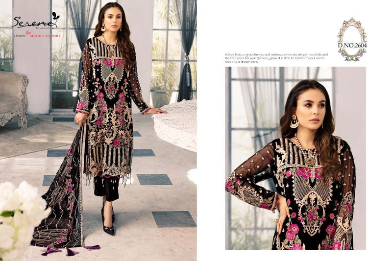 Serene Adan Libas Fox Georgette With Embroidery Work Pakistani Designer Salwar Kameez