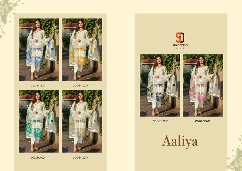 Sharaddha Designer Aaliya Cambric Cotton With Chiken Work