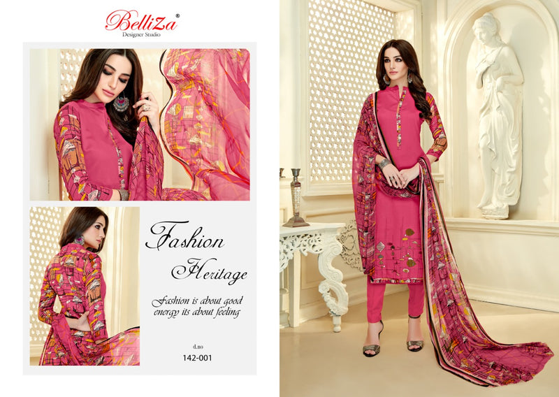 Shabana By Belliza Designer Studio Jam Silk Printed With Fancy Embroidery Work Casual Wear Salwar Kameez With Dupatta