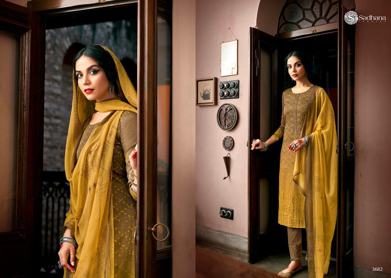 Shadhna Fashion Shadhana Vol 35 Jam Silk Fancy Work Designer Salwar Kameez
