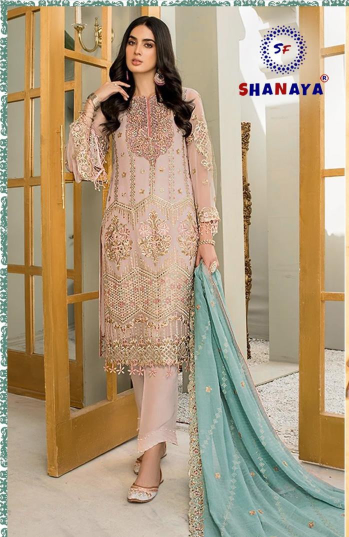 Shanaya Fashion Launch Rose Amira S 68 Fox Georgette With Heavy Embroidery Work Party Wear Salwar Kameez