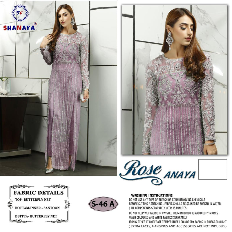 Shanaya Fashion Rose Anaya S 46 Butterfly Net With Heavy Work Gliter Designer Fancy Stylish Suits