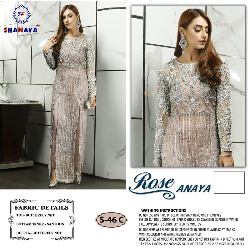 Shanaya Fashion Rose Anaya S 46 Butterfly Net With Heavy Work Gliter Designer Fancy Stylish Suits