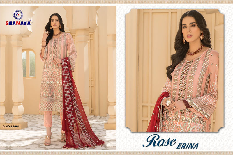 Shanaya Fashion Rose Erina Faux Georgette Heavy Embroidered Work Pakistani Suit