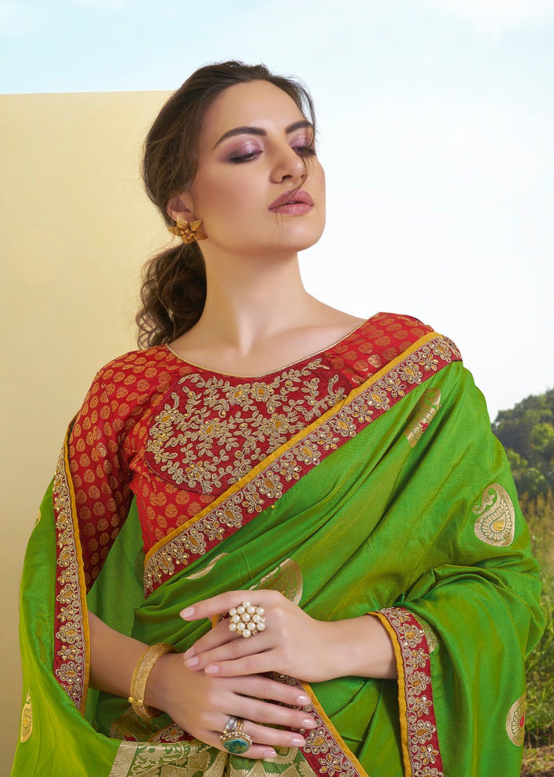 Shangrila Damyanti Zari With Rich Pallu Fancy Sarees In Soft Silk