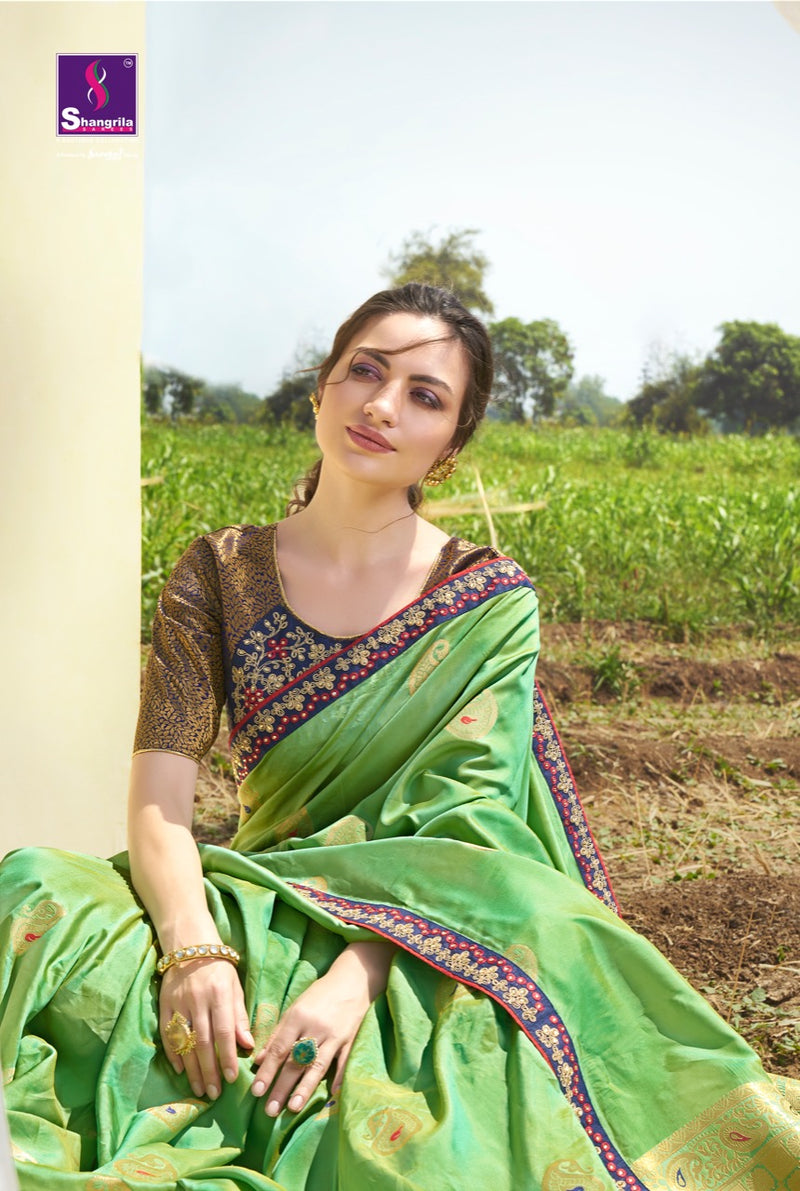 Shangrila Damyanti Zari With Rich Pallu Fancy Sarees In Soft Silk