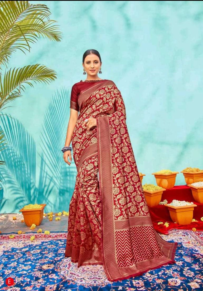 Shangrila Launch By Silk Vatika Vol 10 Silk Designer Printed Fancy Traditional Wear Exclusive Saree