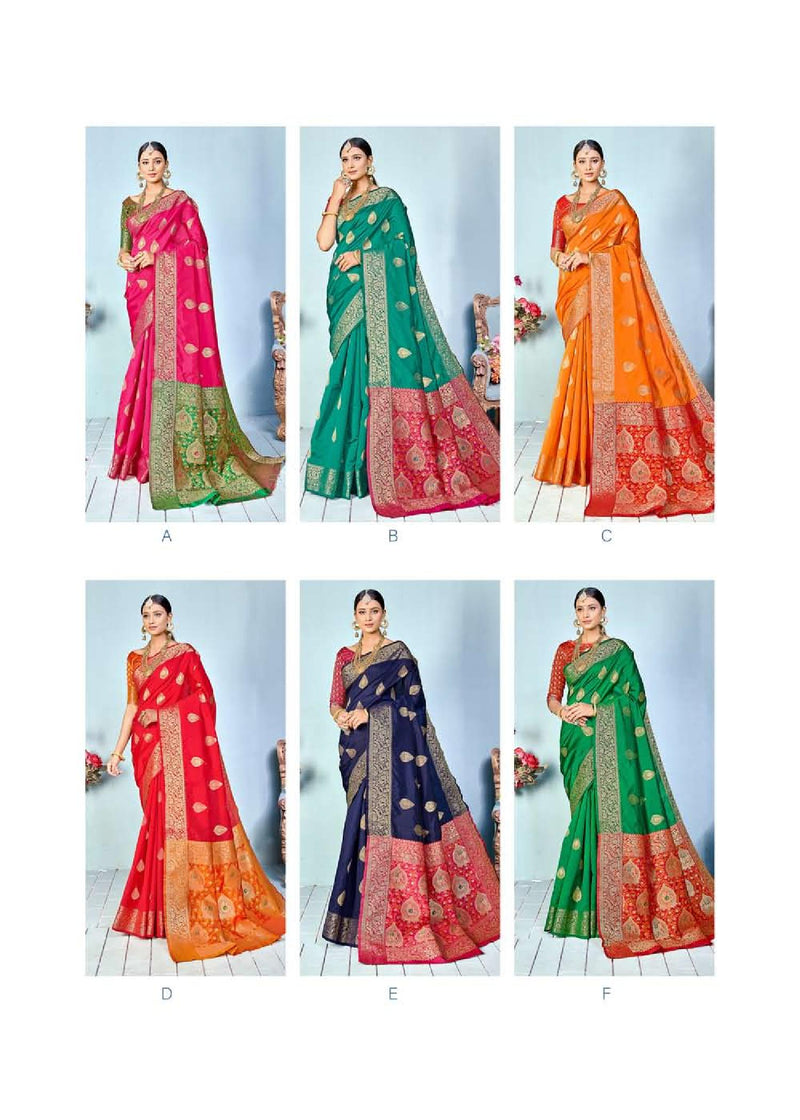 Shangrila Prints Riwaaz Silk Zari Weaving Bandhani Saree Collection