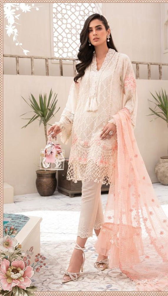 Shenyl Fab D No 179 Cambric Cotton With Heavy Embroidery Work Exclusive Wedding Wear Pakistani Salwar Kameez Single Collection