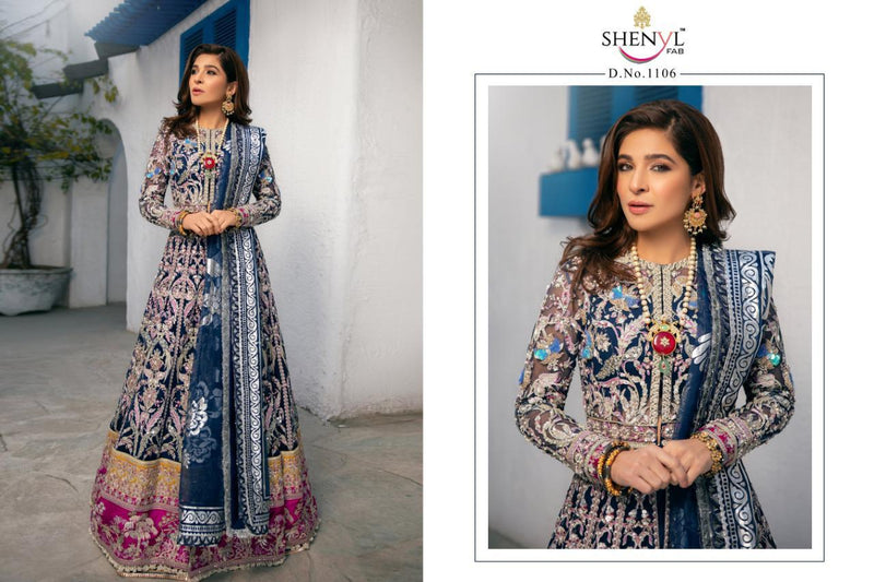 Shenyl Fab Gulbano Vol 3 Butterfly Net Pakistani Partywear Suit Collection