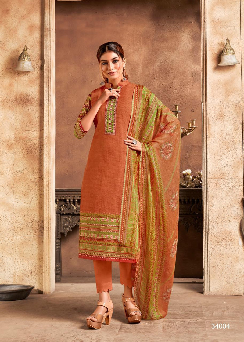 Shiv Gori Silk Panjabi Kudi Vol 34 Cotton Heavy Fancy Dress Material Salwar Suits