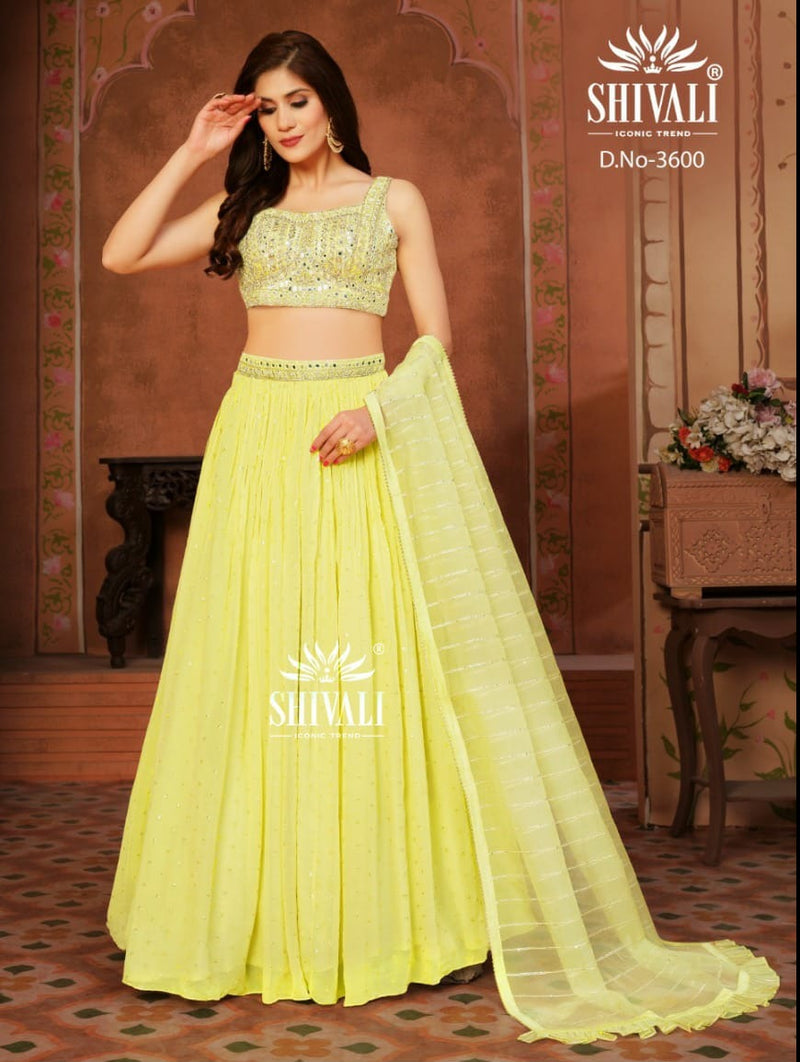 Shivali Fashion Dno 3600 Stylish Designer Handwork Lehenga Choli