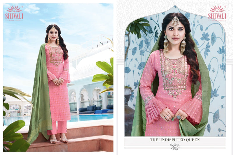 Shivali Fashion Launch Kiara Vol 4 Fancy Embroidery Work Exclusive Designer Readymade Salwar Suits