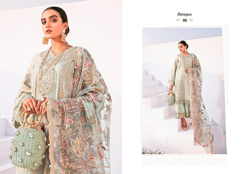 Shraddha Designer Baroque Lawn Cotton Print With Heavy Embroidery Work Attractive Look Pakistani Salwar Kameez