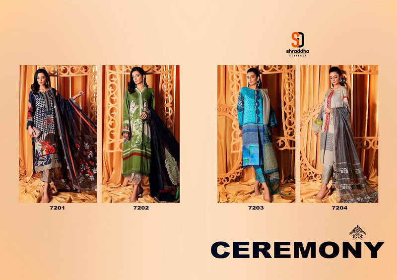 Shraddha Designer Ceremony Lawn Cotton Printed Salwar Suit