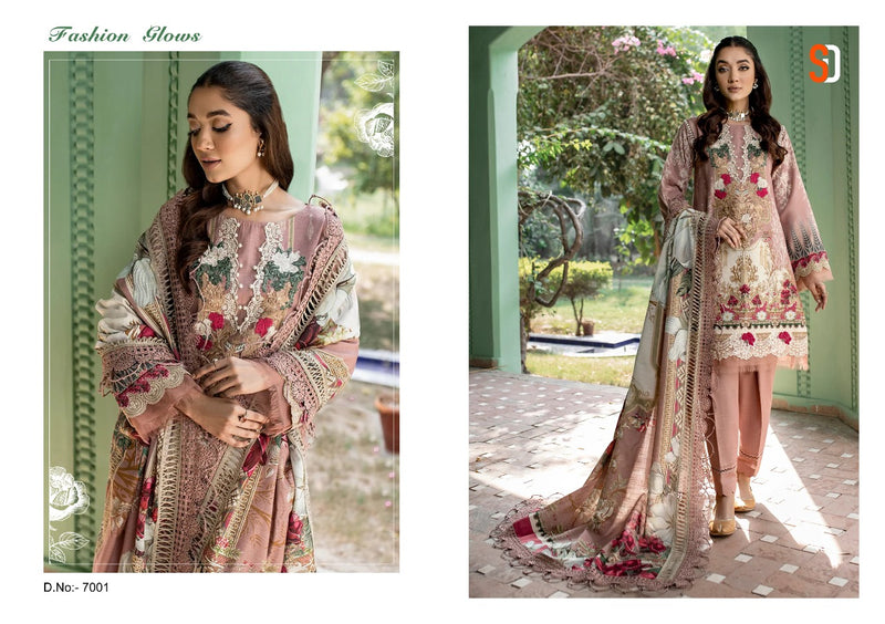 Shraddha Designer Firdous Vol 7 Lawn Cotton Print With Embroidery Work Pakistani Suit