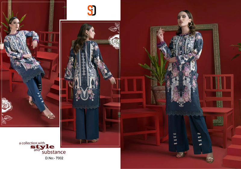 Shraddha Designer Firdous Vol 7 Lawn Cotton Print With Embroidery Work Pakistani Suit