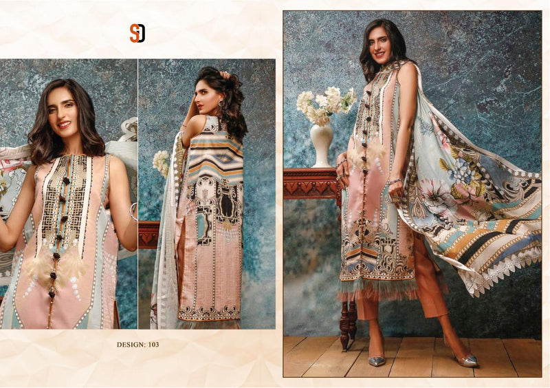 Shraddha Designer Mahgul Nx Pure Lawn Cotton Print With Gorgeous Embroidery Work Salwar Suits
