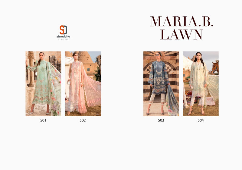 Shraddha Designer Maria B Lawn Vol 1 Lawn Cotton Printed Embroiderd Collection Salwar Kameez