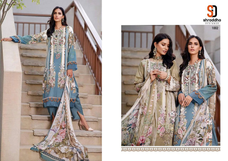 Shraddha Designer Ombre Lawn Cotton Printed Heavy Embroidery Work Salwar Suit