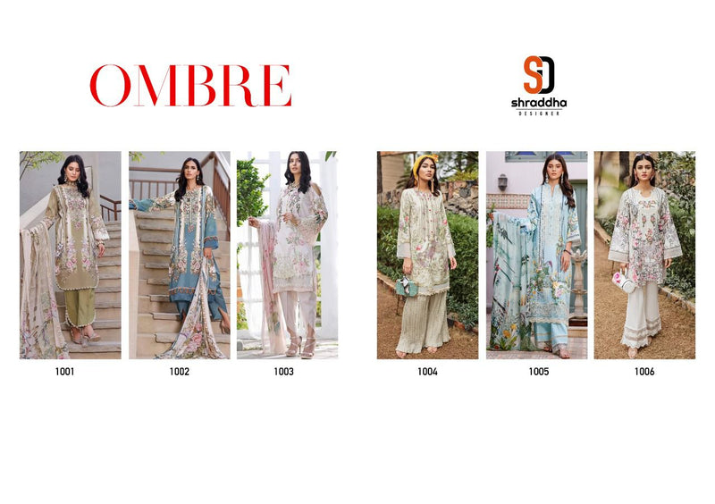 Shraddha Designer Ombre Lawn Cotton Printed Heavy Embroidery Work Salwar Suit