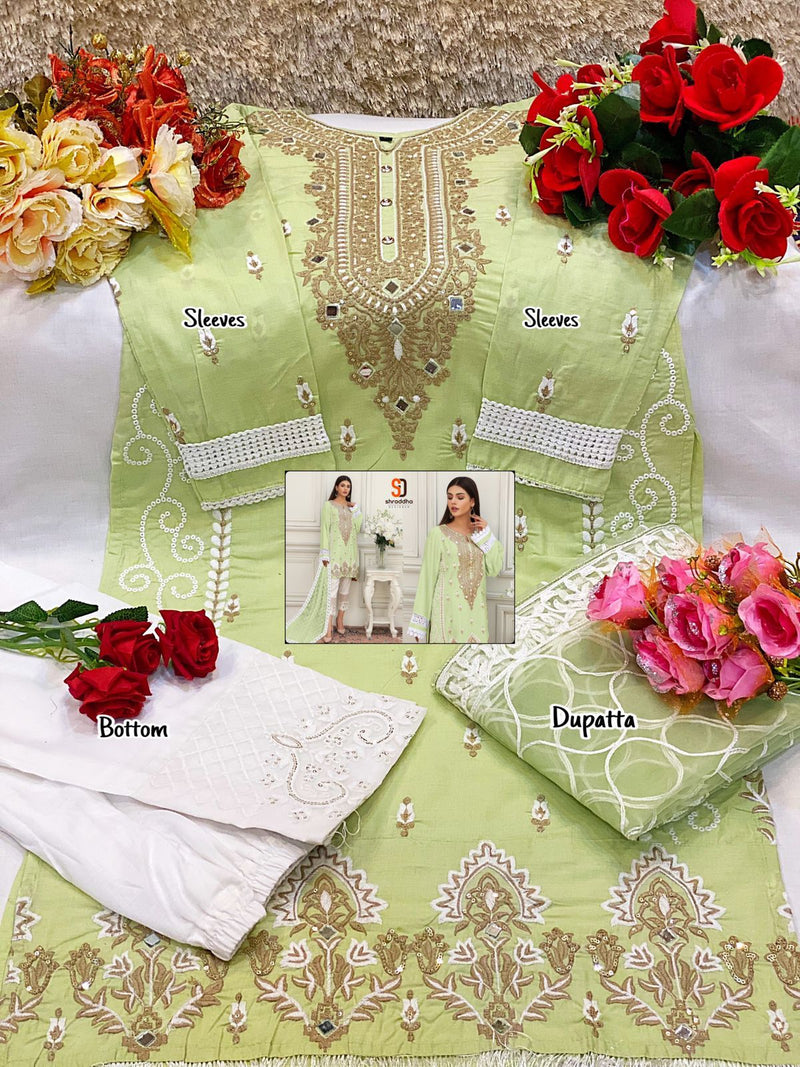 Shraddha Designer Readymade Anaya Lawn Cotton Heavy Embroidered Pakistani Kurti