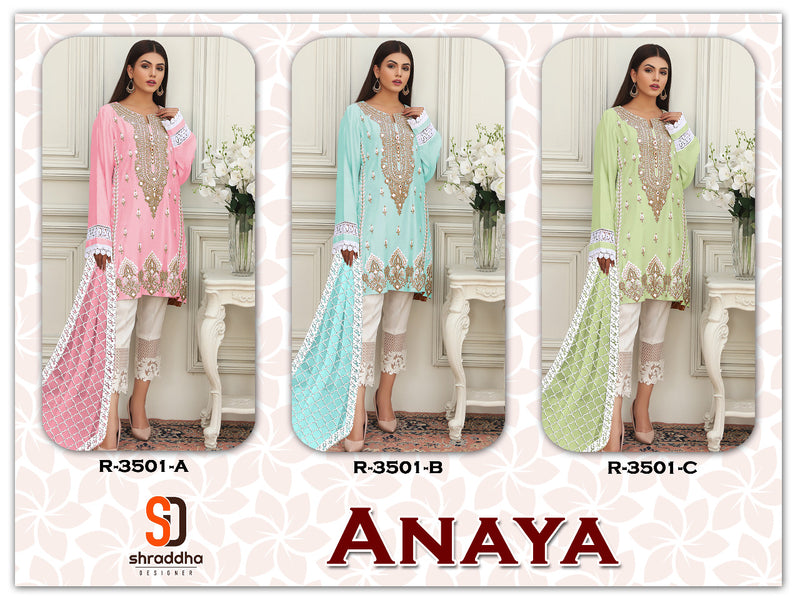 Shraddha Designer Readymade Anaya Lawn Cotton Heavy Embroidered Pakistani Kurti