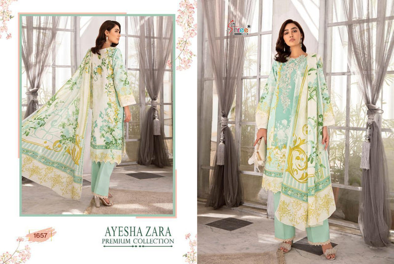 Shree Fab Ayesha Zara Premium Collection Pure Cotton Embroidery Work Pakistani Salwar Kameez