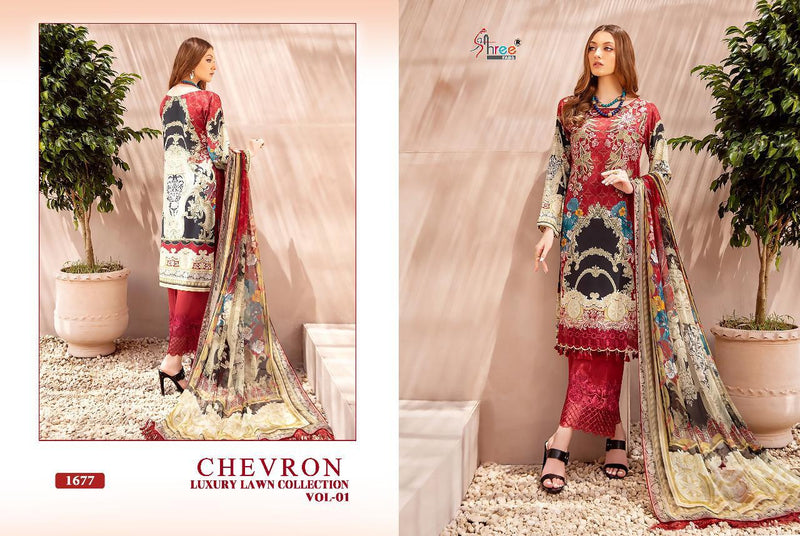 Shree Fab Chevron Luxury Lawn Collection Vol 1 Self Embroidery Pakistani Salwar Kameez