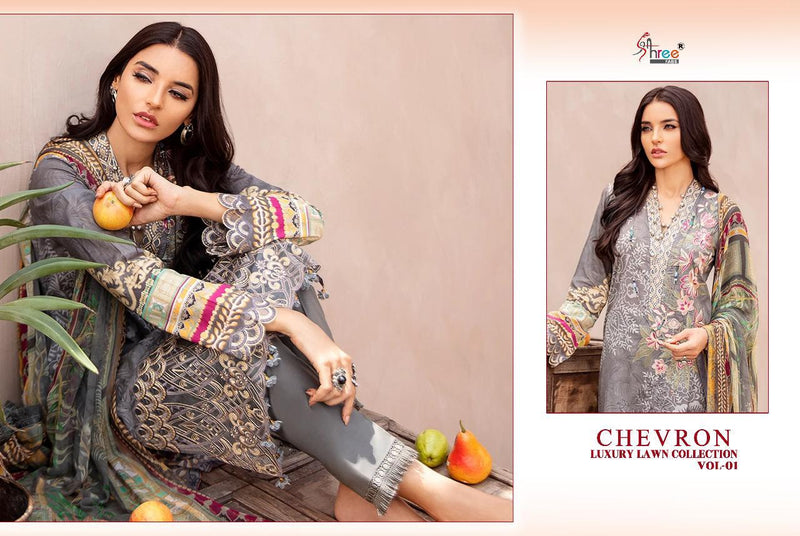 Shree Fab Chevron Luxury Lawn Collection Vol 1 Self Embroidery Pakistani Salwar Kameez